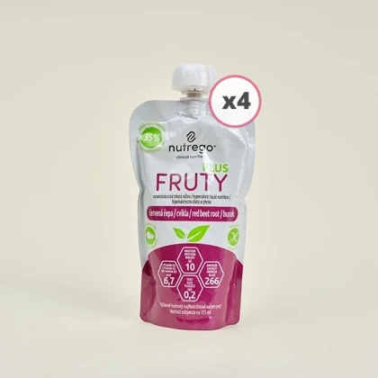 Nutrego FRUTY PLUS 4 x 175 ml z zawartością buraka KRÓTKA DATA