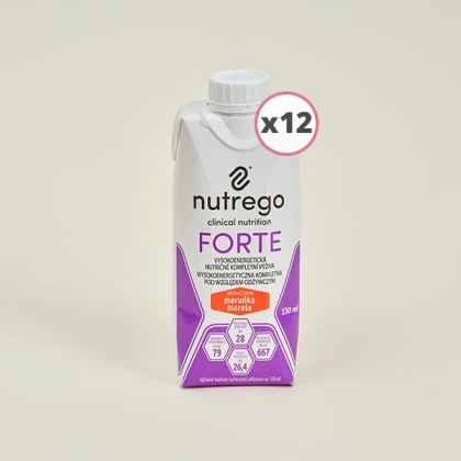 Nutrego FORTE 330 ml morela (12 szt.) KRÓTKA DATA