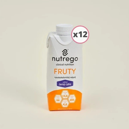Nutrego FRUTY 330 ml czarna porzeczka (12 szt.) KRÓTKA DATA