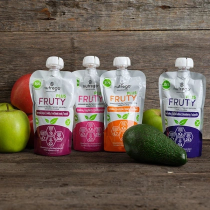 Nutrego FRUTY PLUS 4 x 175 ml z zawartością buraka KRÓTKA DATA