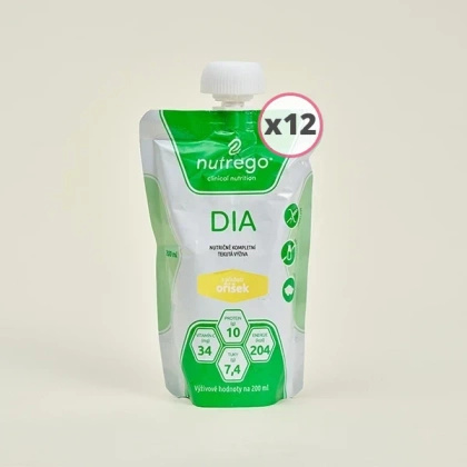 Nutrego DIA 200 ml orzech (12 szt.) KRÓTKA DATA