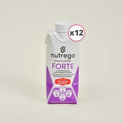 Nutrego FORTE 12 x 330 ml o smaku poziomki