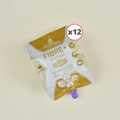 Nutrego FIBRE PLUS 12 x 500 ml o smaku neutralnym do zgłębnika / PEG