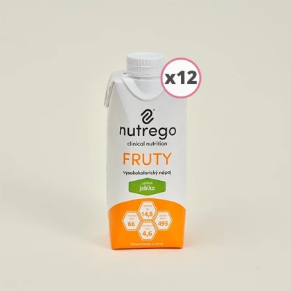 Nutrego FRUTY 330 ml jabłko (12 szt.) KRÓTKA DATA